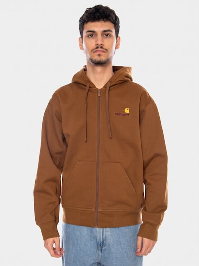 Carhartt WIP Sweatvest 'American Script' in S in de kleur Bruin, Productweergave