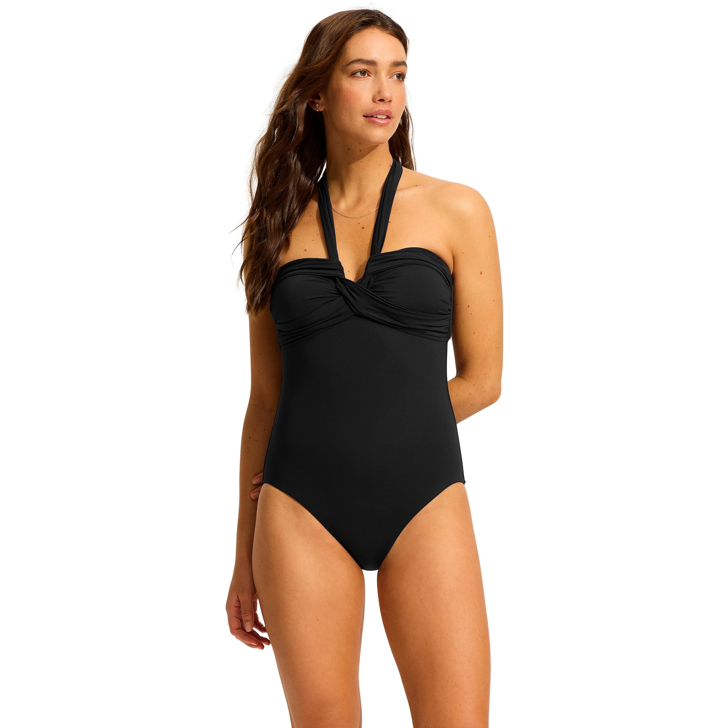 Seafolly Swimsuit in Black: front