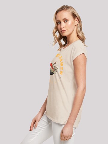 F4NT4STIC Shirt 'Lets get Ramen' in Beige
