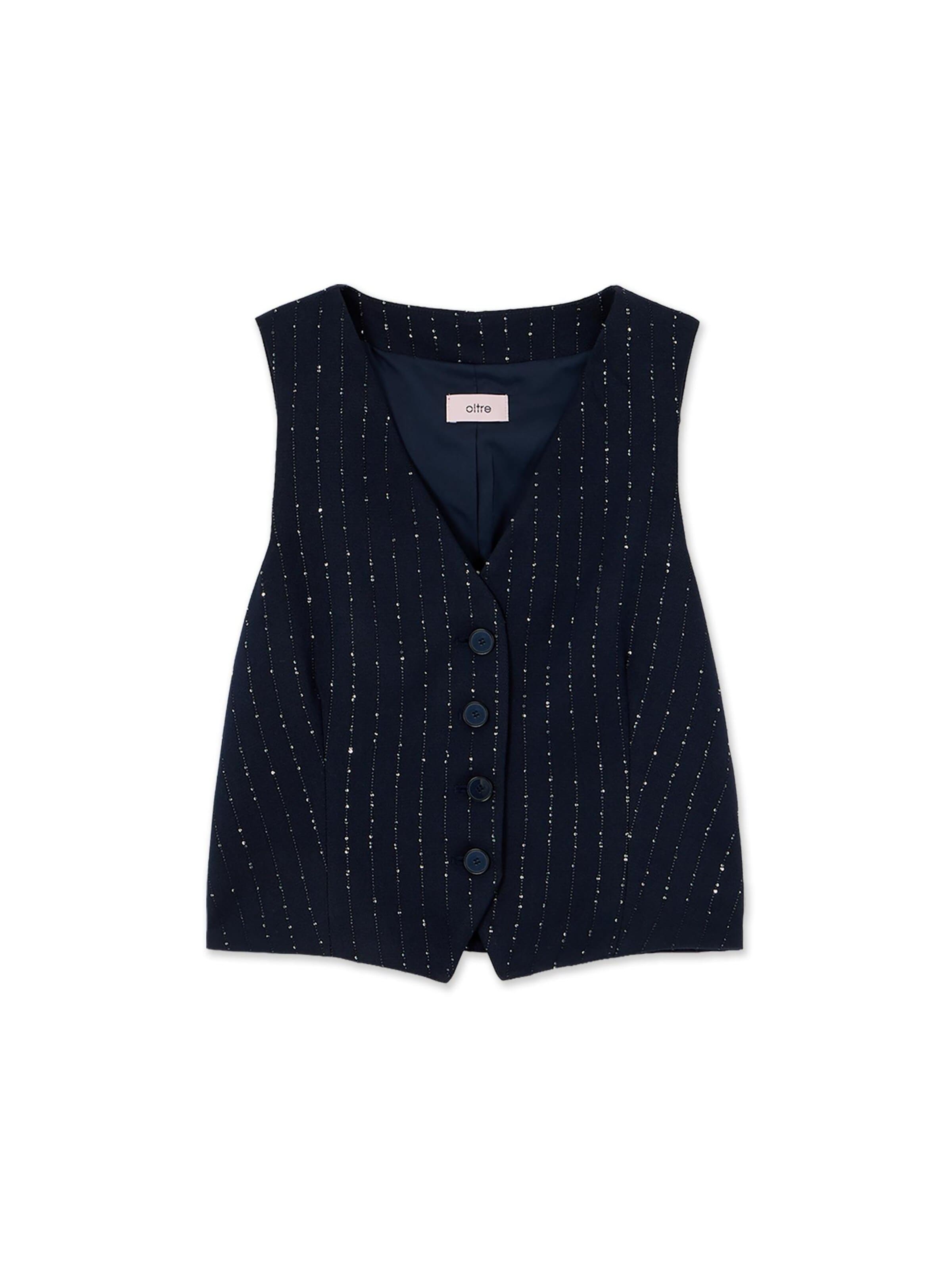 Gilet de costume oltre en bleu : devant