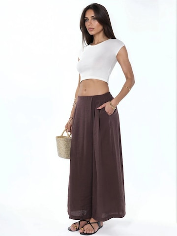 Wide leg Pantaloni di Hiccup in marrone
