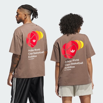ADIDAS ORIGINALS Shirt 'Q3' in Brown: front