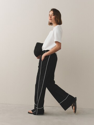 Wide Leg Pantalon Next en noir