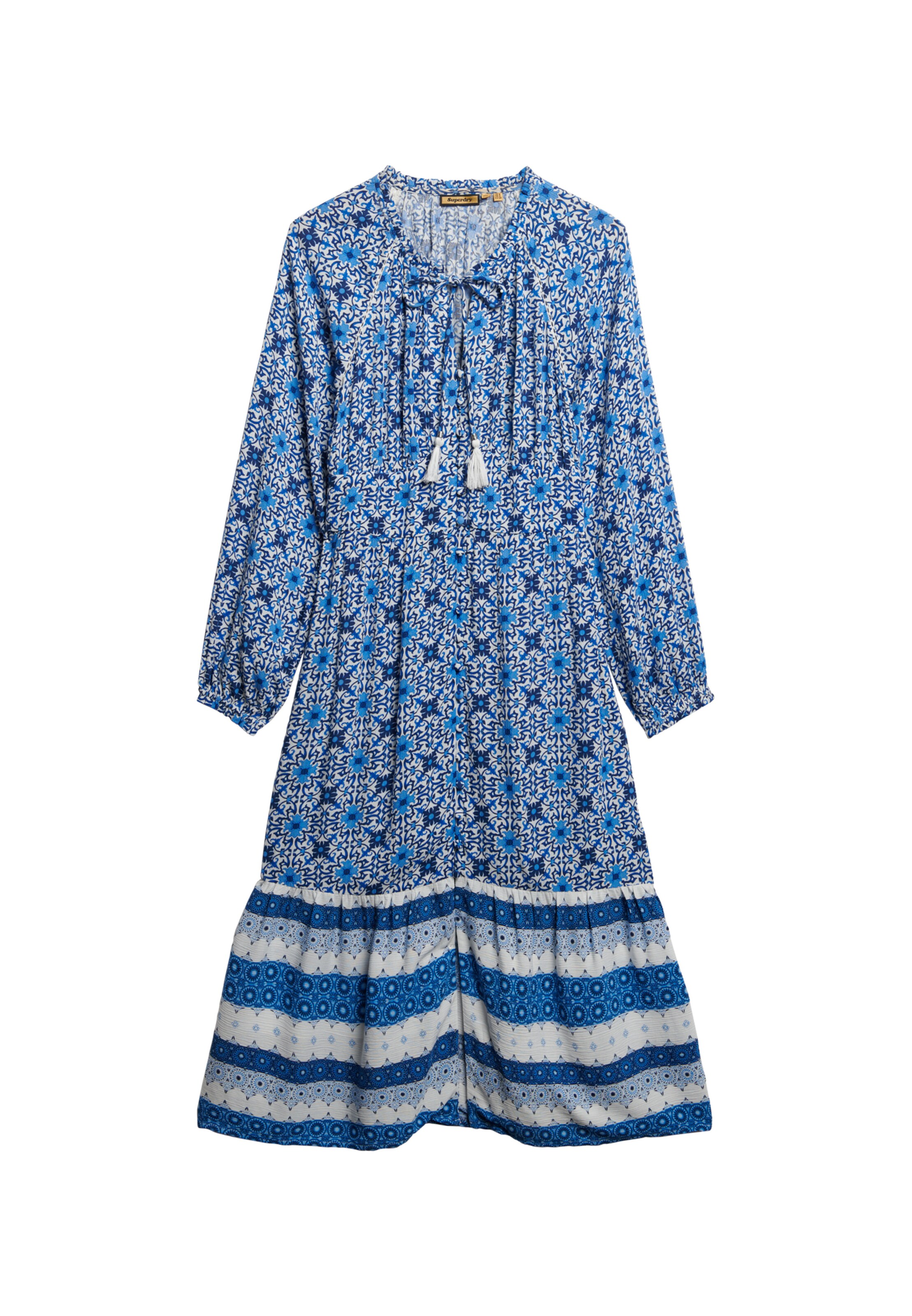 Robe-chemise Superdry en bleu : devant