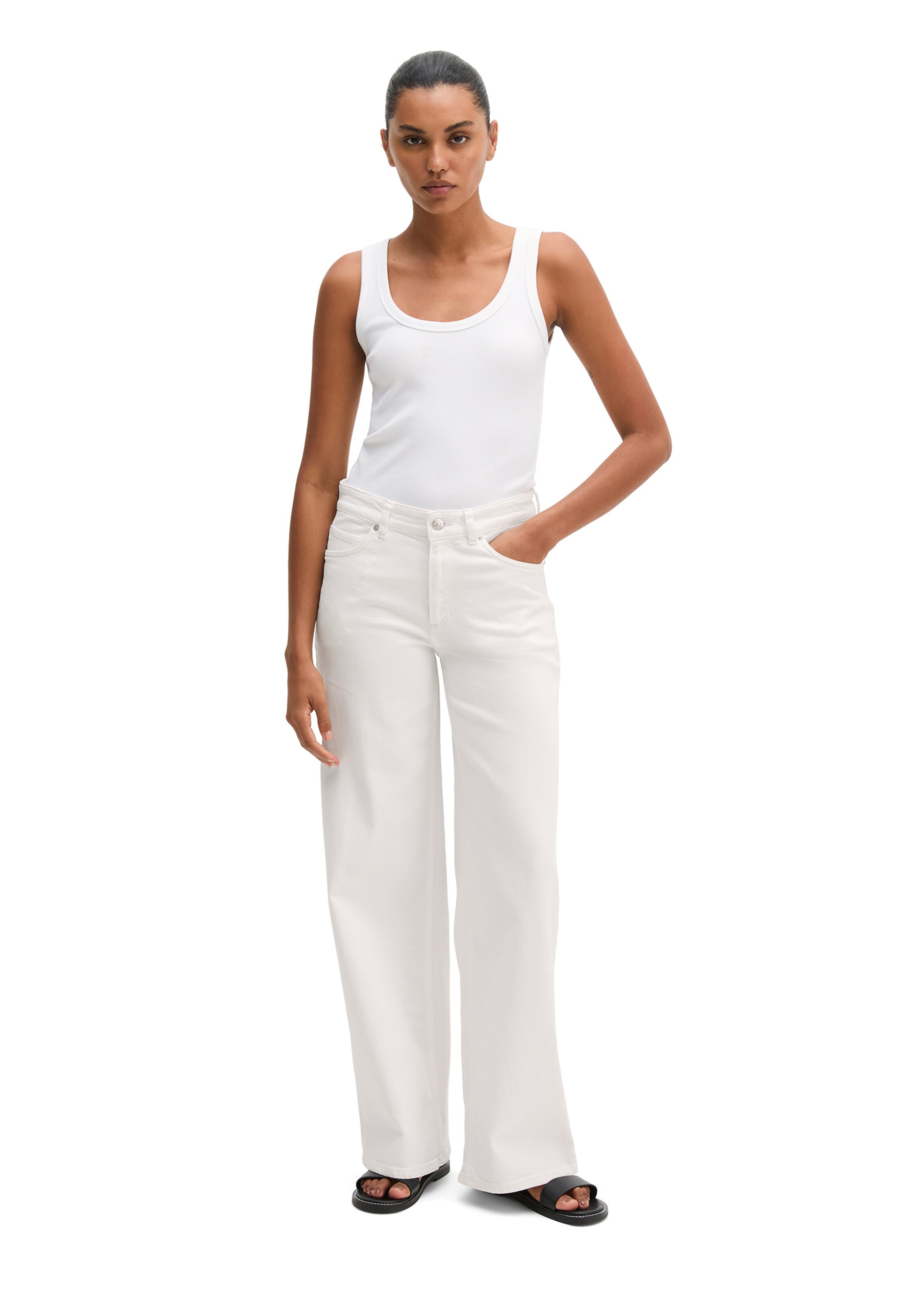 Marc O'Polo Loosefit Jeans 'Astrid' in Wit