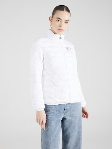 EA7 Emporio Armani Winter Jacket in White: front