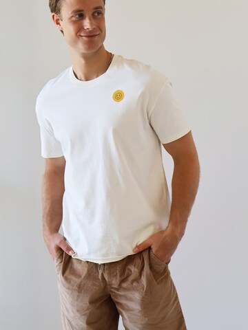 Kultgut Shirt 'One Second' in White