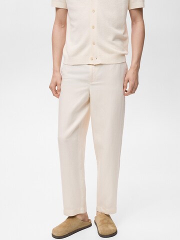 MANGO MAN Regular Byxa 'RUSTIC' i beige: framsida