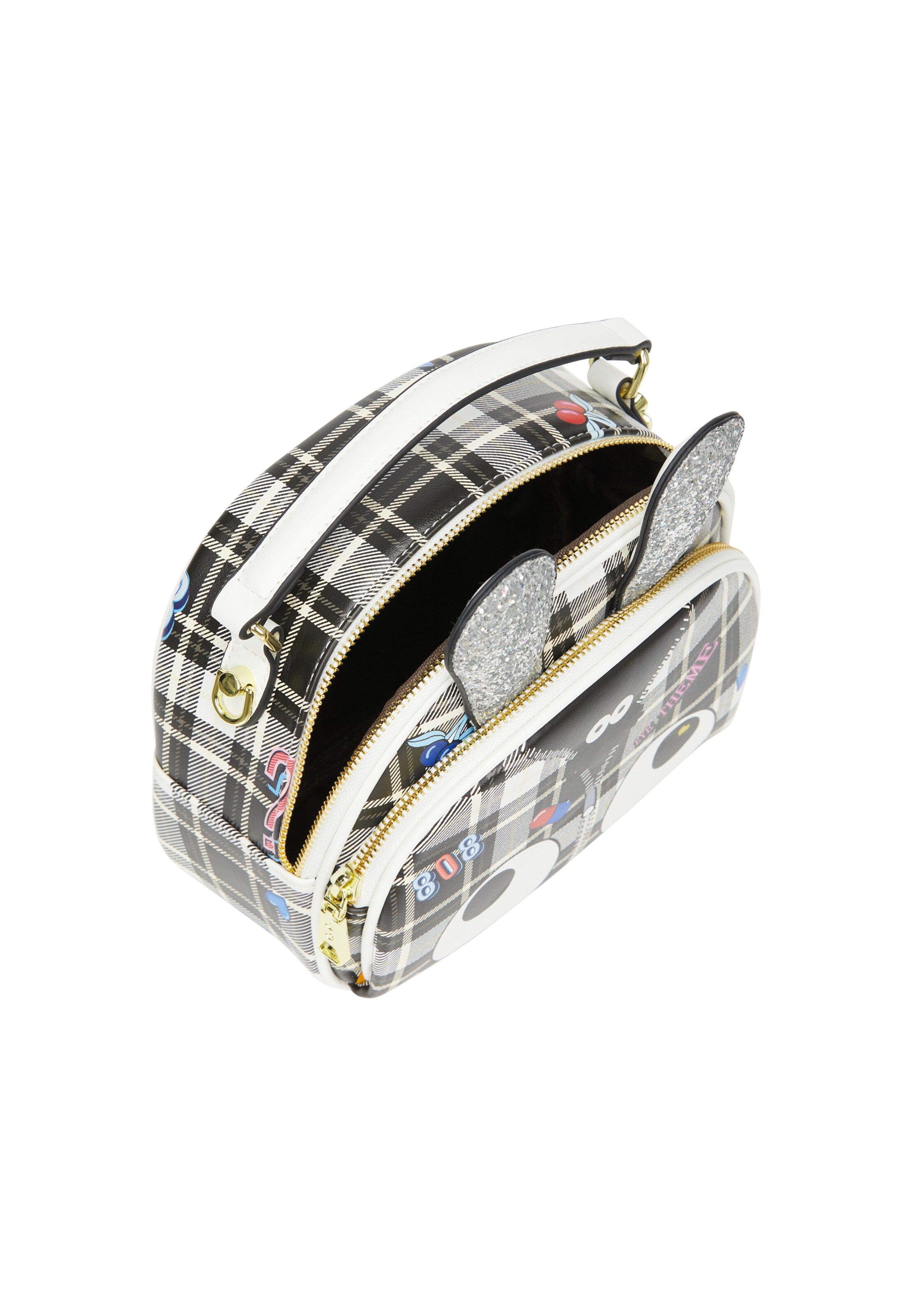 MYMO Handtasche 'Pop Eyetheme' in Schwarz