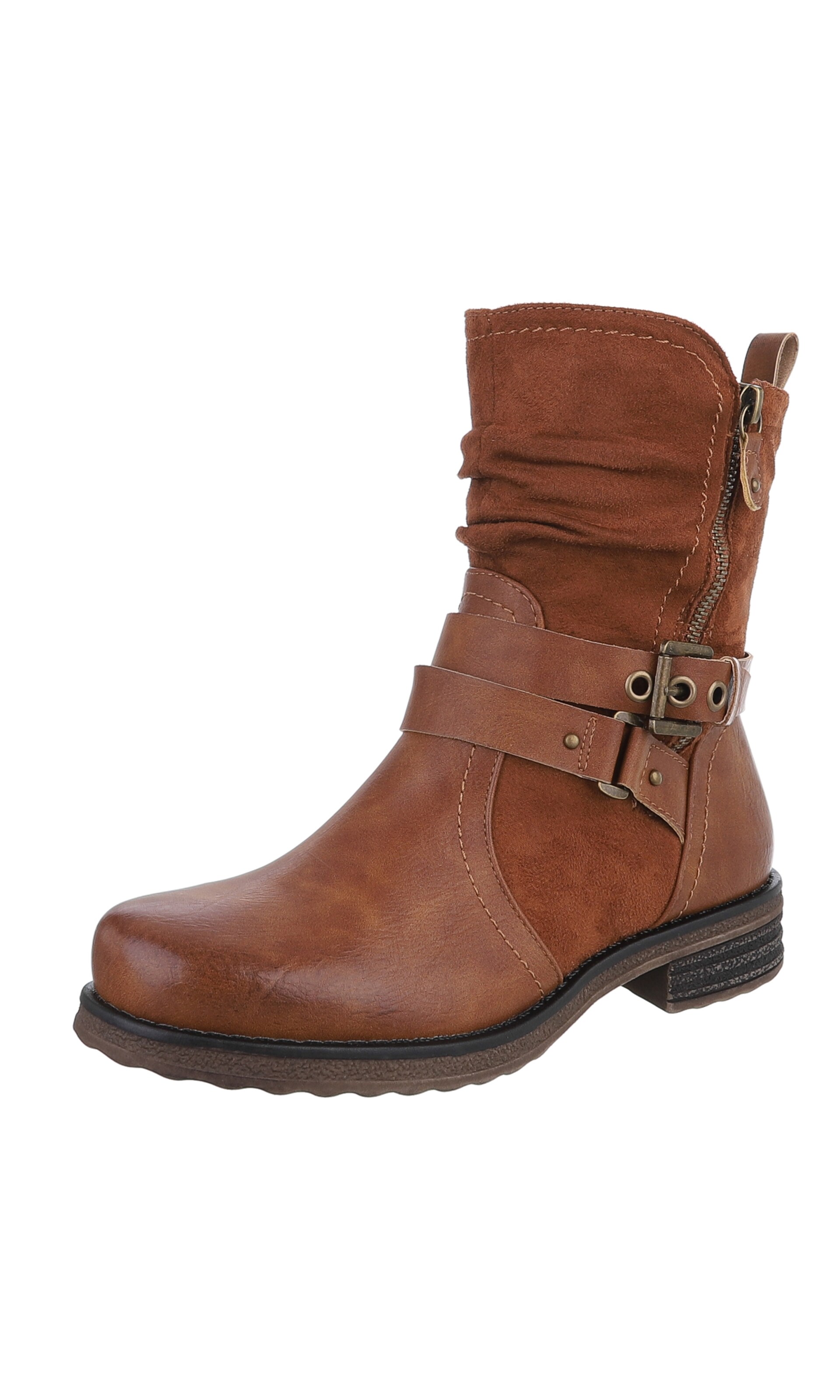 Ital-Design Ankle Boots in Brown: front