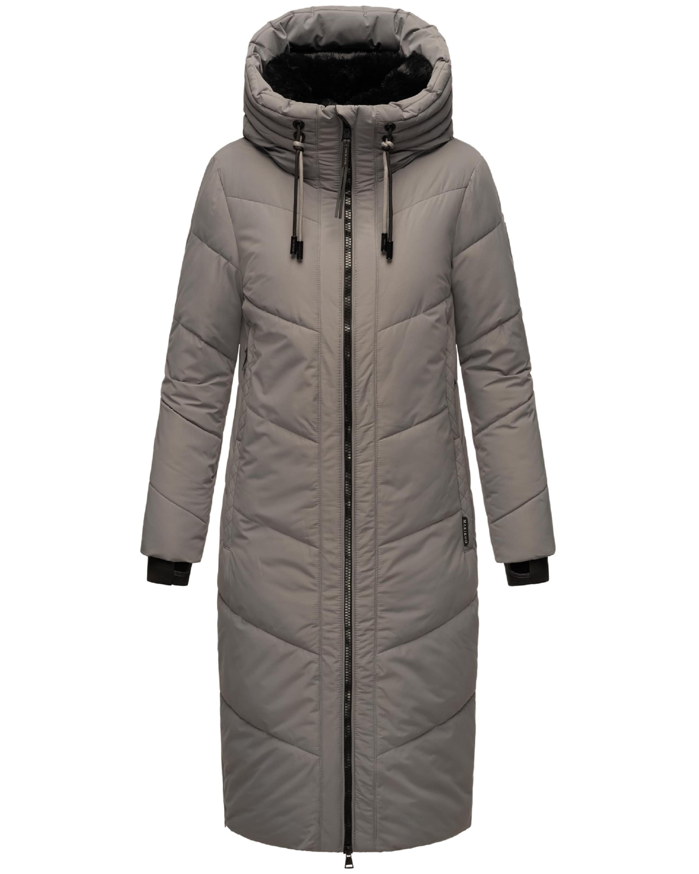 MARIKOO Winter coat 'Nadaree XVI' in Grey: front