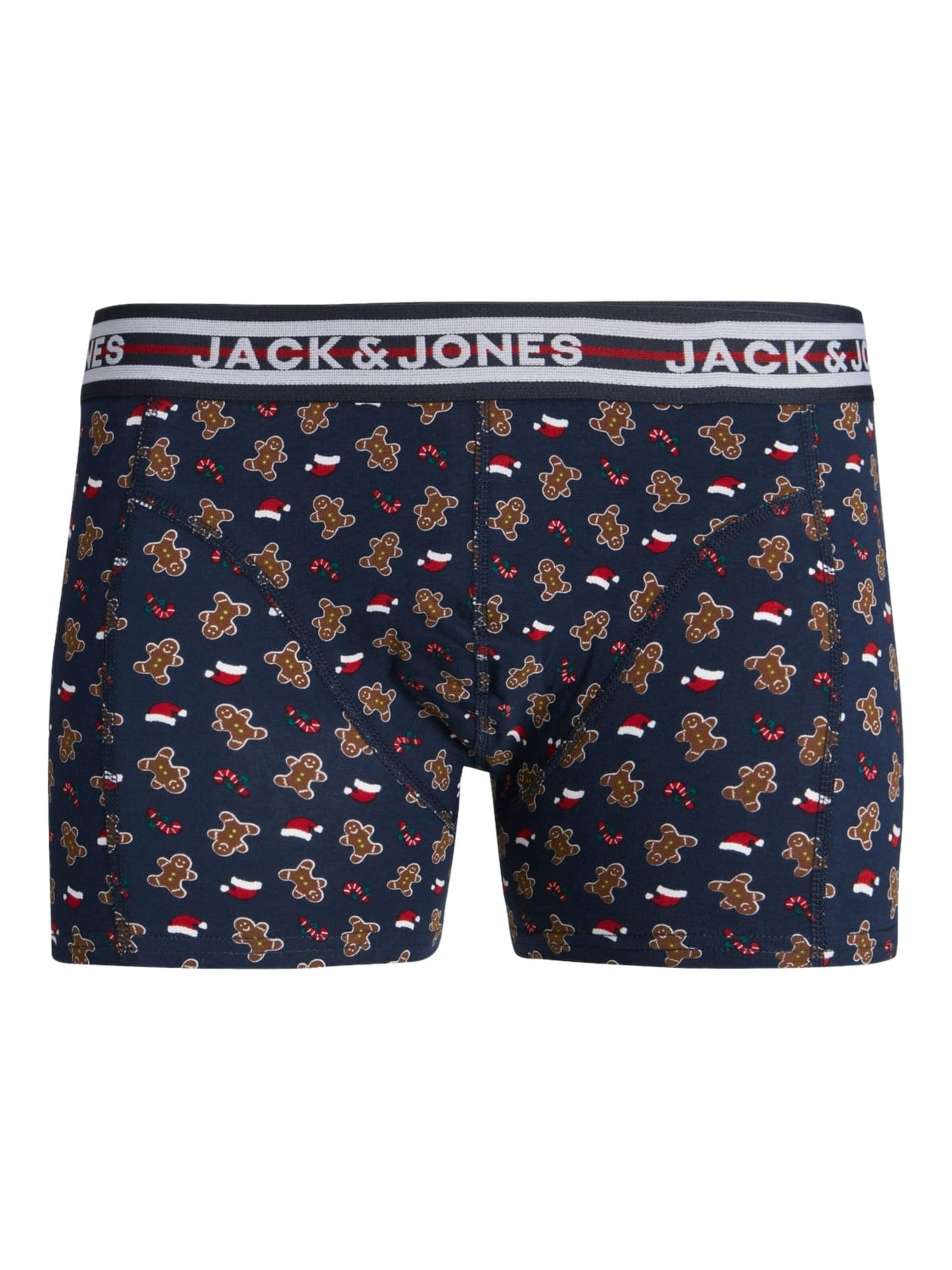 JACK & JONES Boxershorts 'navy xmas' in Blauw: voorkant