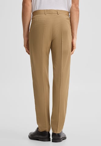 STRELLSON Regular Trousers with creases in Yellow