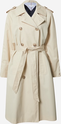 Manteau mi-saison TOMMY HILFIGER en beige : devant