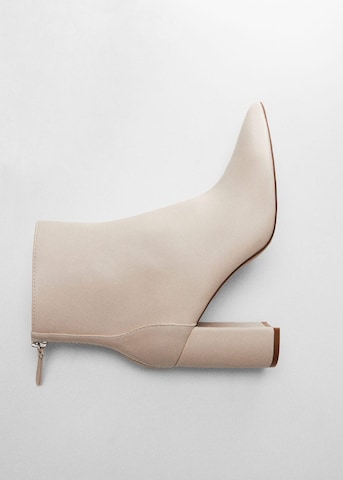 MANGO Ankle Boots 'Giana' in Beige