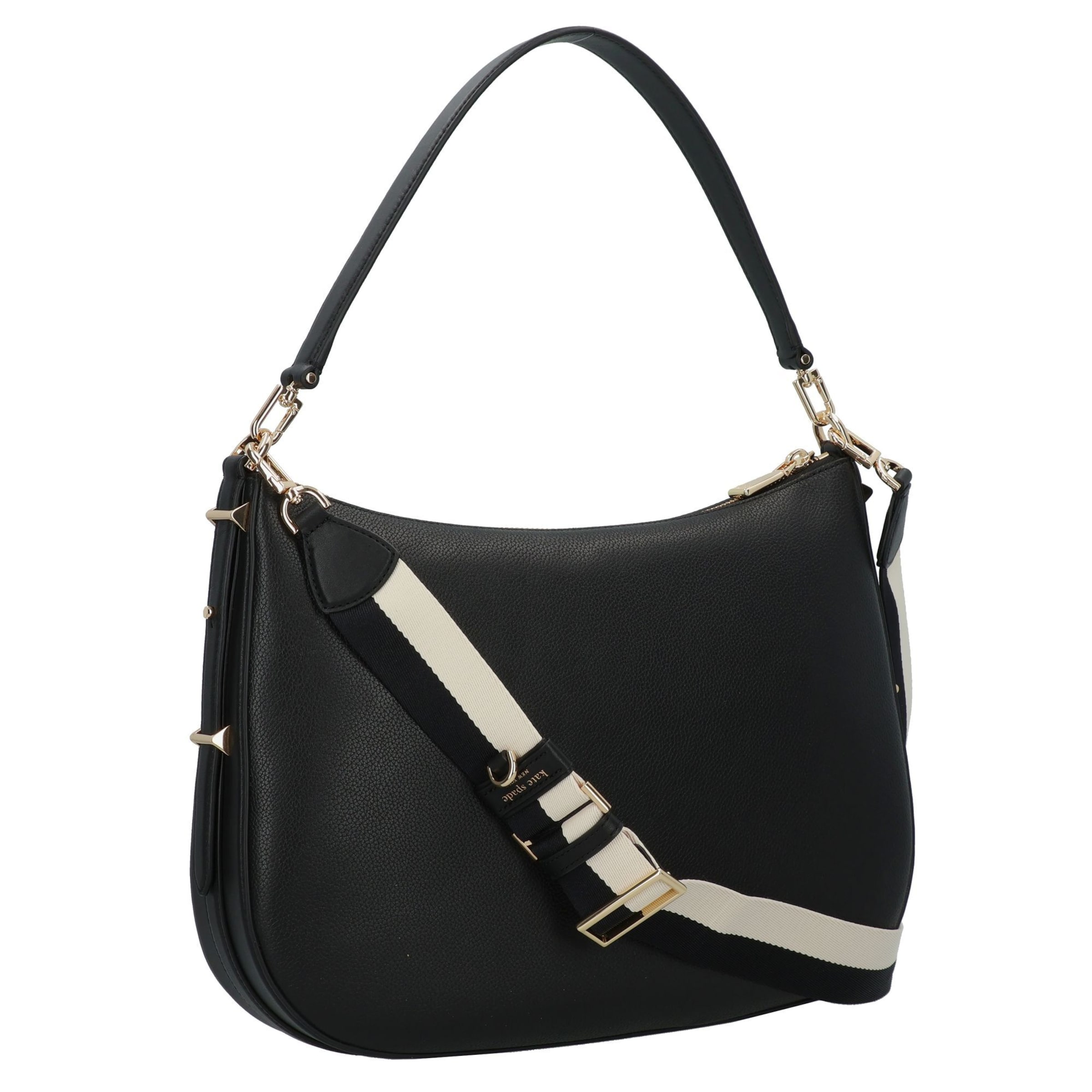 Sac bandoulière 'Liv Pebbled Leather Large Hobo' Kate Spade en noir