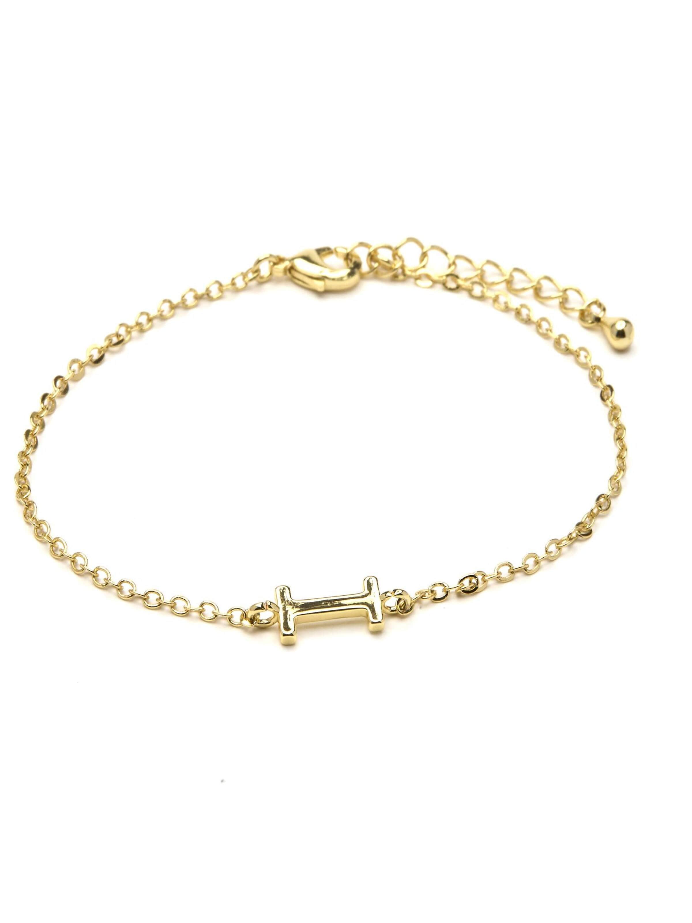 Braccialetto 'Alphabet I' di Luxenter in oro: frontale