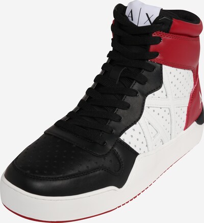 ARMANI EXCHANGE Sneakers hoog in de kleur Rood / Zwart / Wit, Productweergave