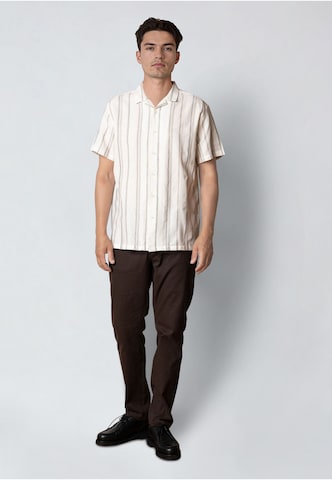 Clean Cut Copenhagen Comfort fit Overhemd 'Evald' in Beige