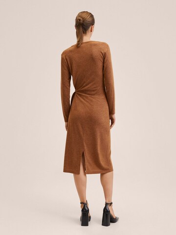 MANGO Knitted dress 'FERTIM' in Brown