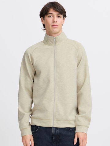 Casual Friday Zip-Up Hoodie 'Sigurd' in Beige: front