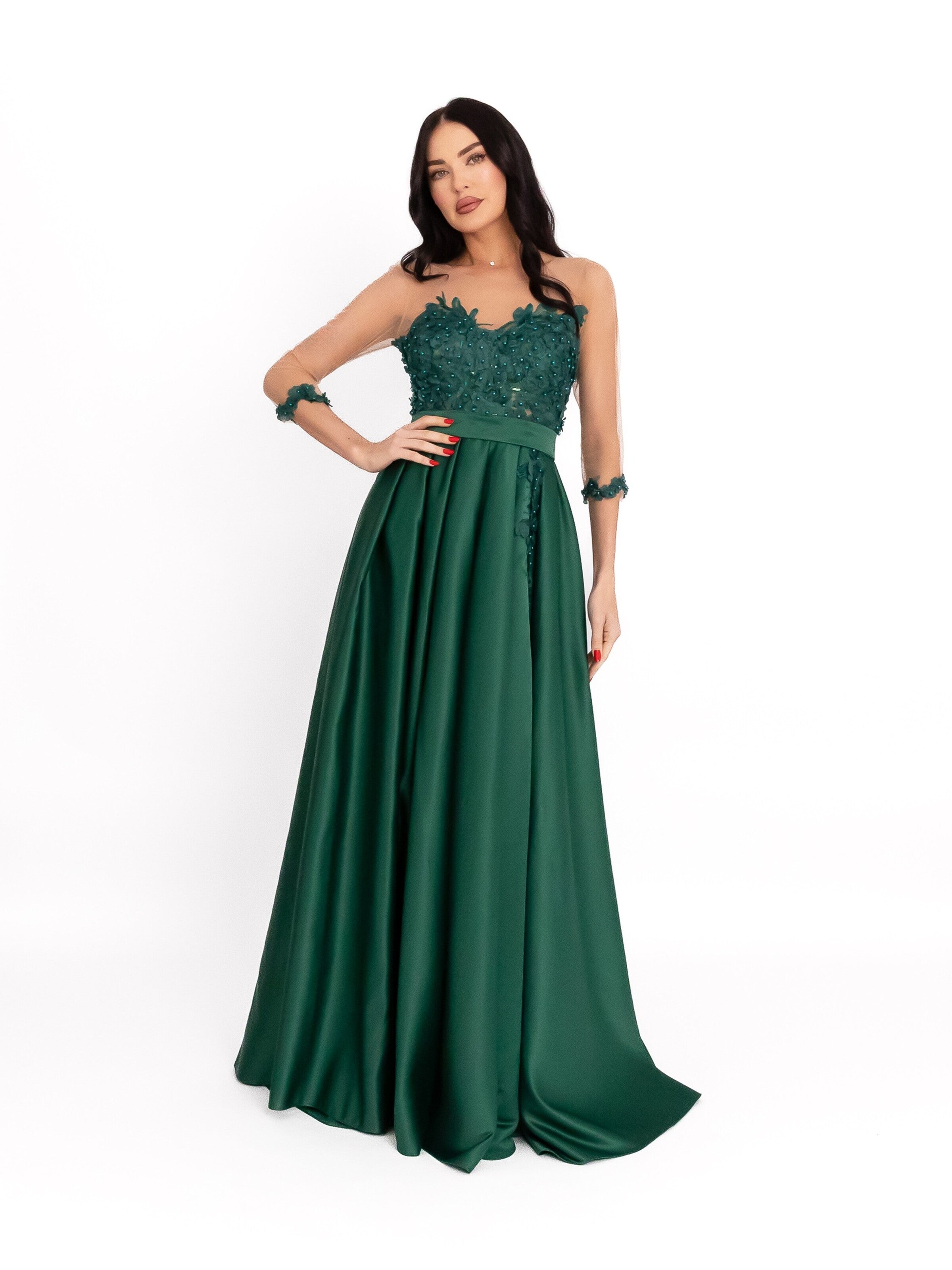 acob a porter - Vestido de noche en verde