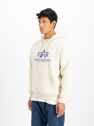 ALPHA INDUSTRIES Μπλούζα φούτερ σε μπεζ: μπροστά