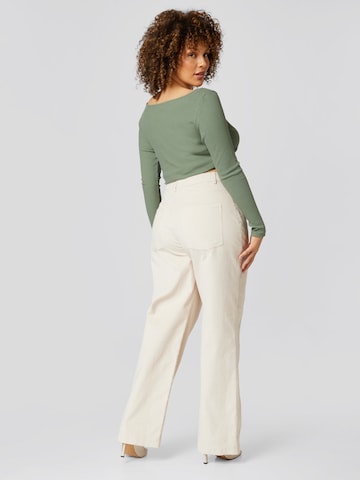 Wide leg Jeans 'ELEONORA' di A LOT LESS in bianco