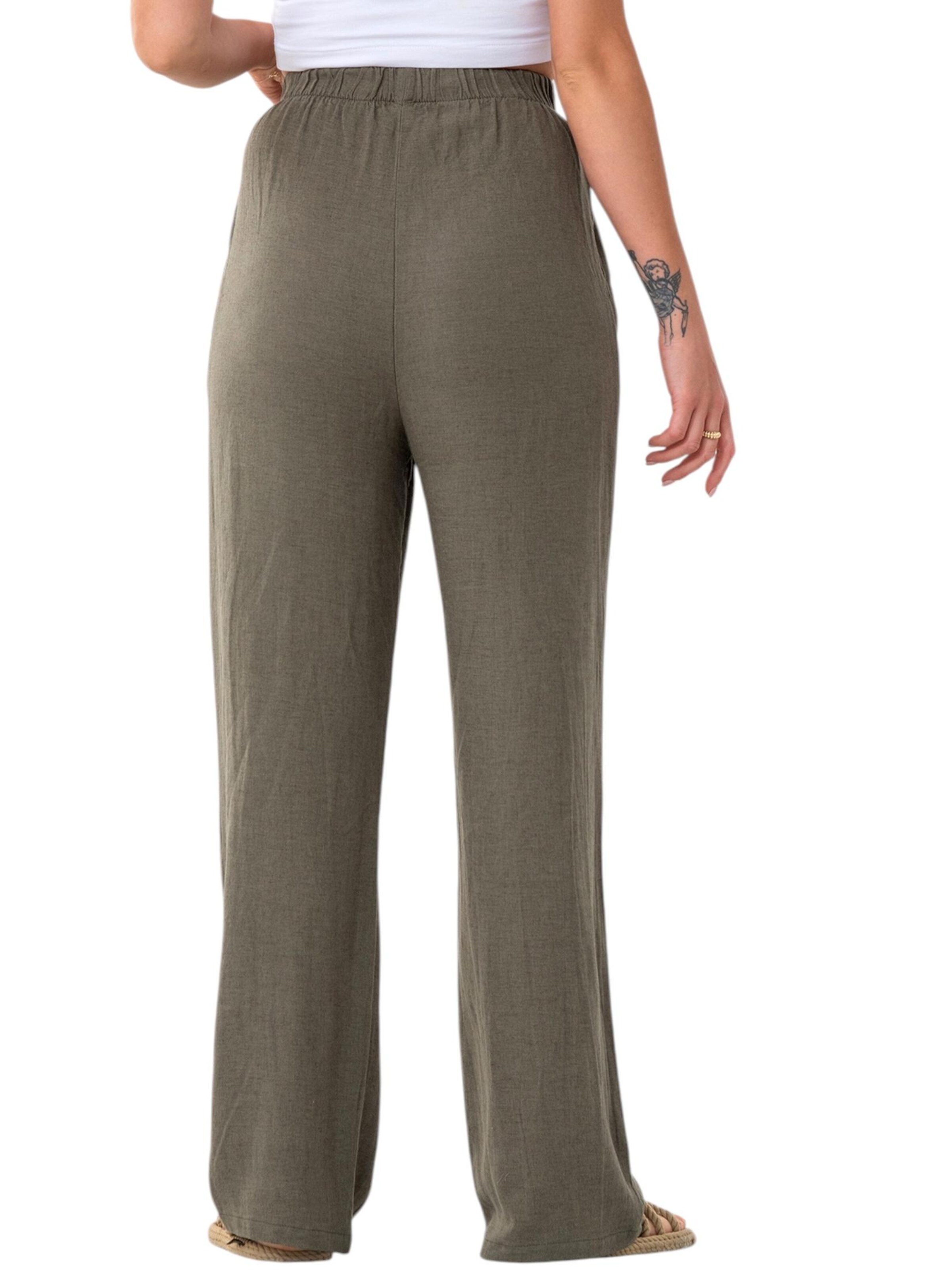 Wide Leg Pantalon 'SAIRA' WENOR en vert