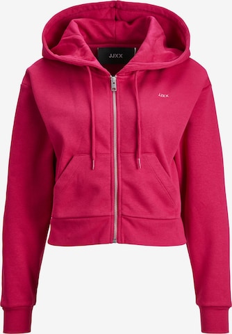 JJXX Zip-Up Hoodie 'Abbie' in Red: front