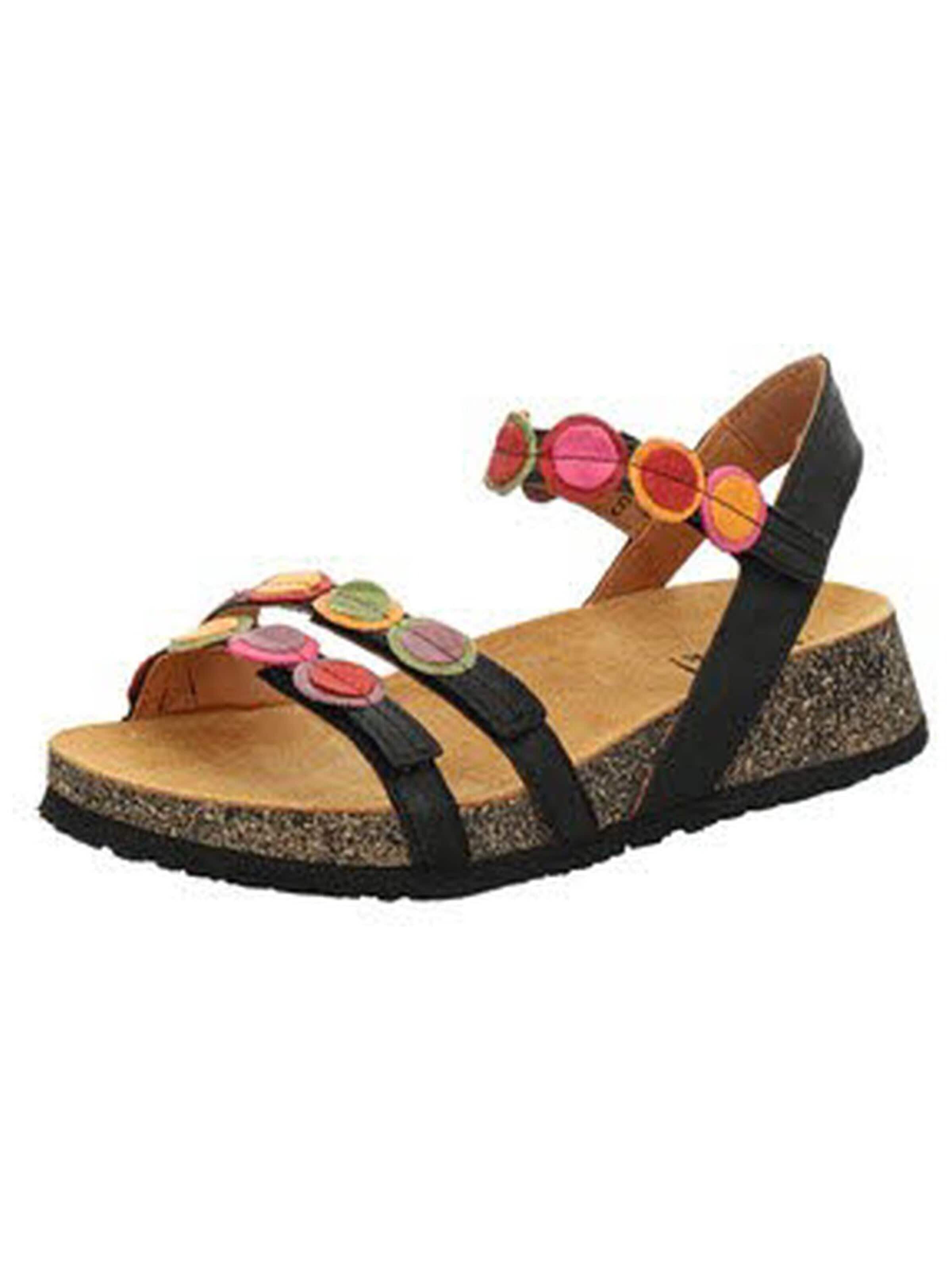 Think Sandals 'Sandalette Damen 3-000322 0000 Echtleder in schwarz' in Black: front
