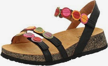 Sandales 'Sandalette Damen 3-000322 0000 Echtleder in schwarz' Think en noir : devant