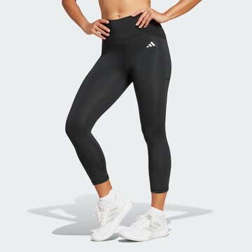Skinny Pantalon de sport 'Optime Essentials' ADIDAS PERFORMANCE en noir : devant