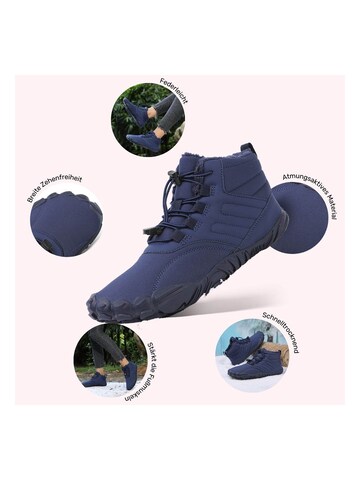 DOTALES Schnürstiefel 'DOTALES - TrekStep Barfußschuhe' in Blau