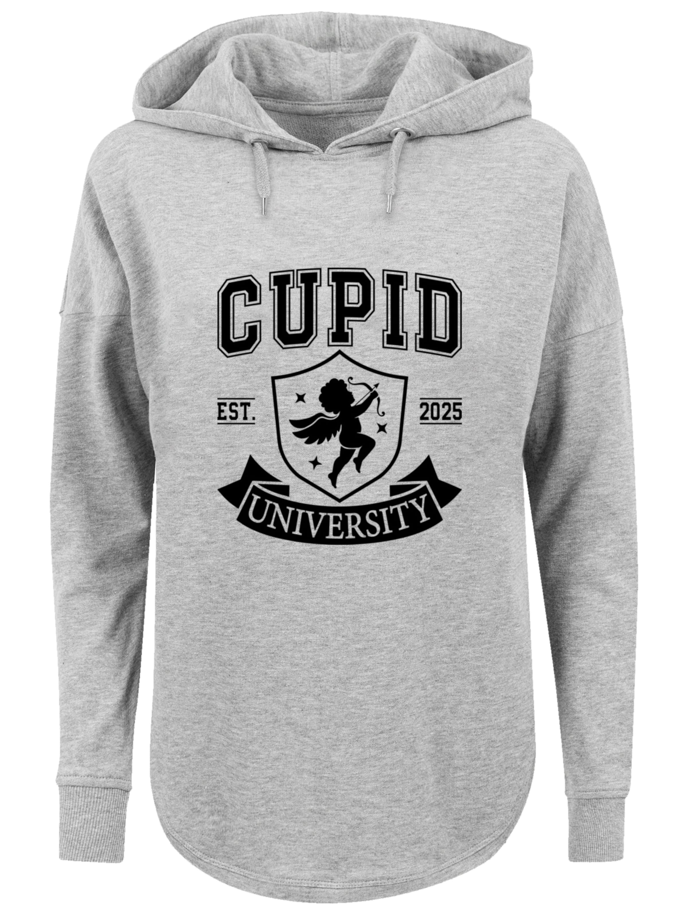Sweat-shirt 'Cupid University Valentinstag' F4NT4STIC en gris : devant