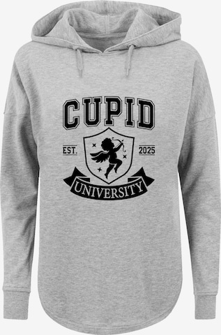 F4NT4STIC Sweatshirt 'Cupid University Valentinstag' in Grau: Vorderseite