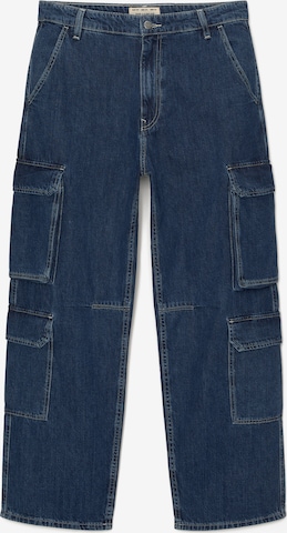 Pull&Bear Loose fit Cargo jeans in Blue: front