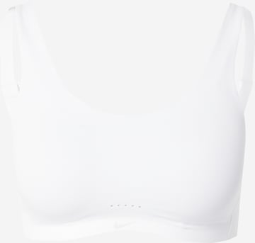 NIKE Bustier Sport bh 'ALATE' in Wit: voorkant