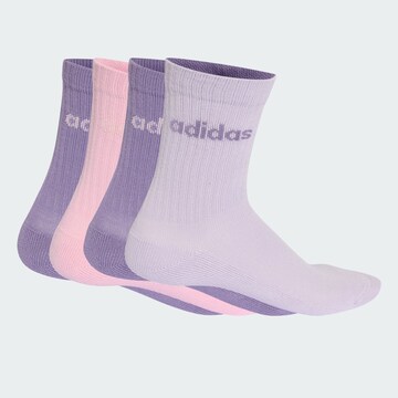 ADIDAS PERFORMANCE Sportzoknik 'Linear Crew' - lila: elől
