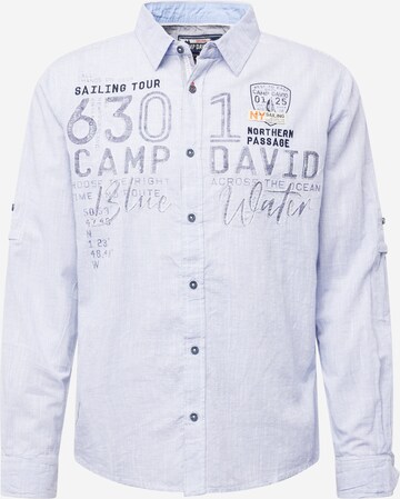 CAMP DAVID Regular fit Button Up Shirt in Blue: front