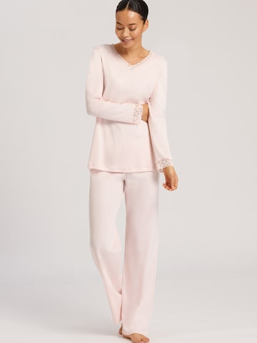 Hanro Pyjama ' Moments ' in Roze: voorkant