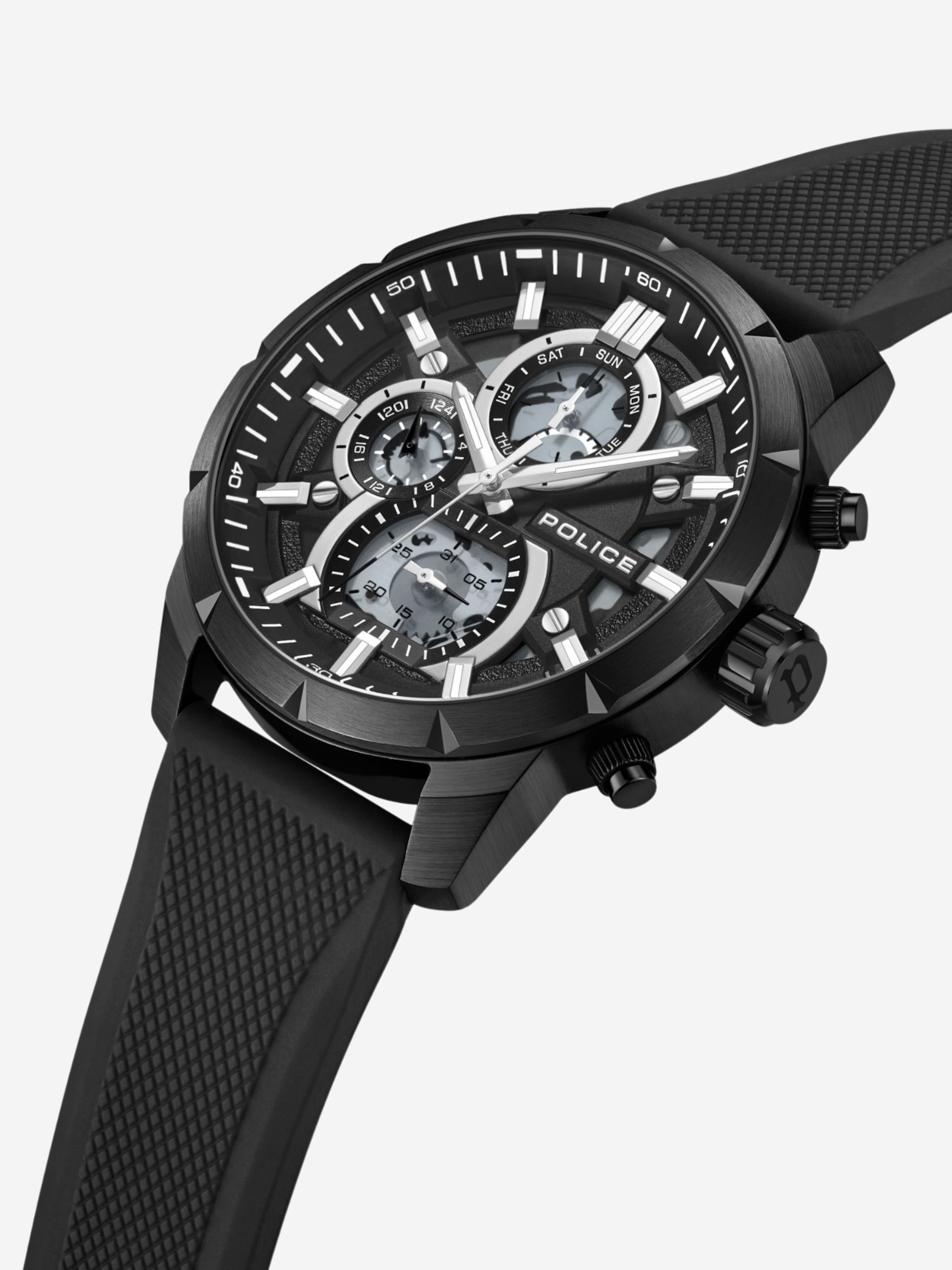 POLICE Analog watch ' Neist ' in Black