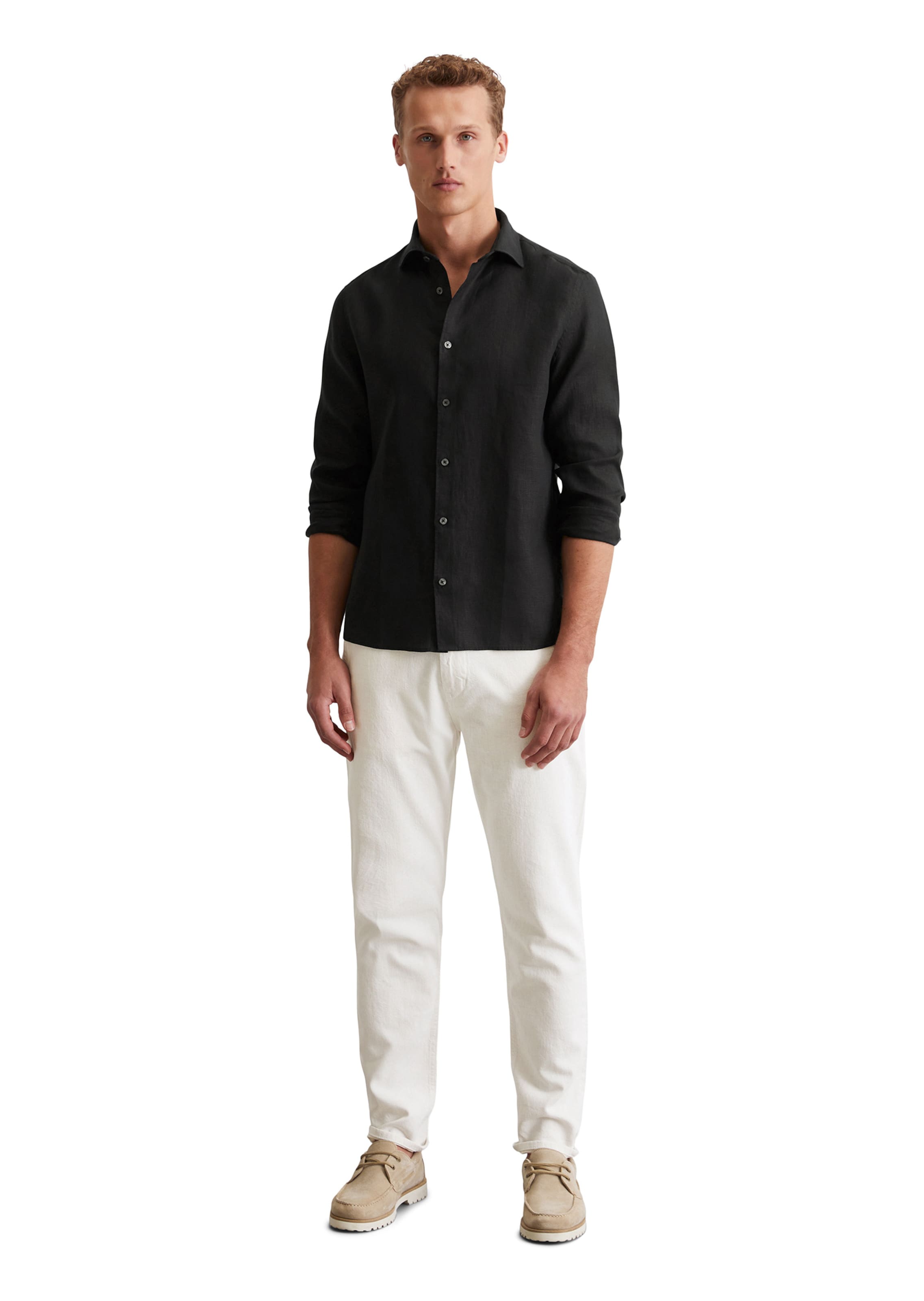 Marc O'Polo Regular fit Overhemd in Zwart