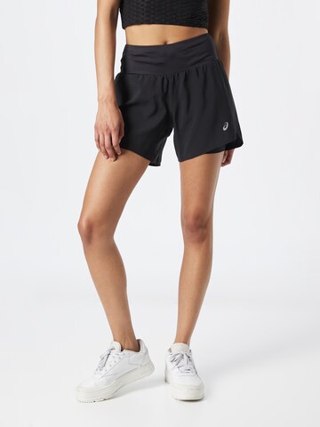 ASICS Regular Workout Pants 'ROAD' in Black: front