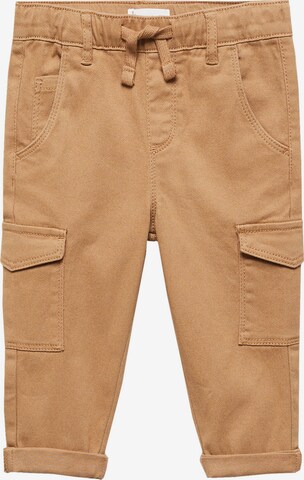 Coupe slim Pantalon 'Flores' MANGO KIDS en marron : devant