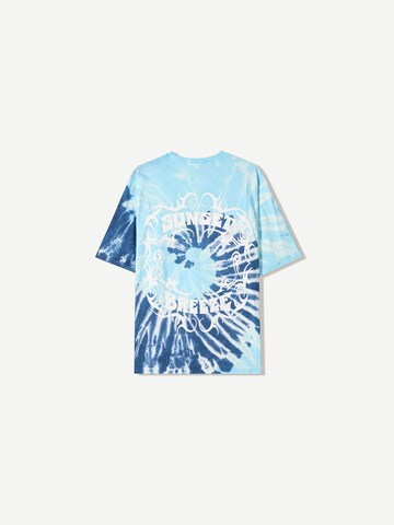 Bershka Тениска в синьо