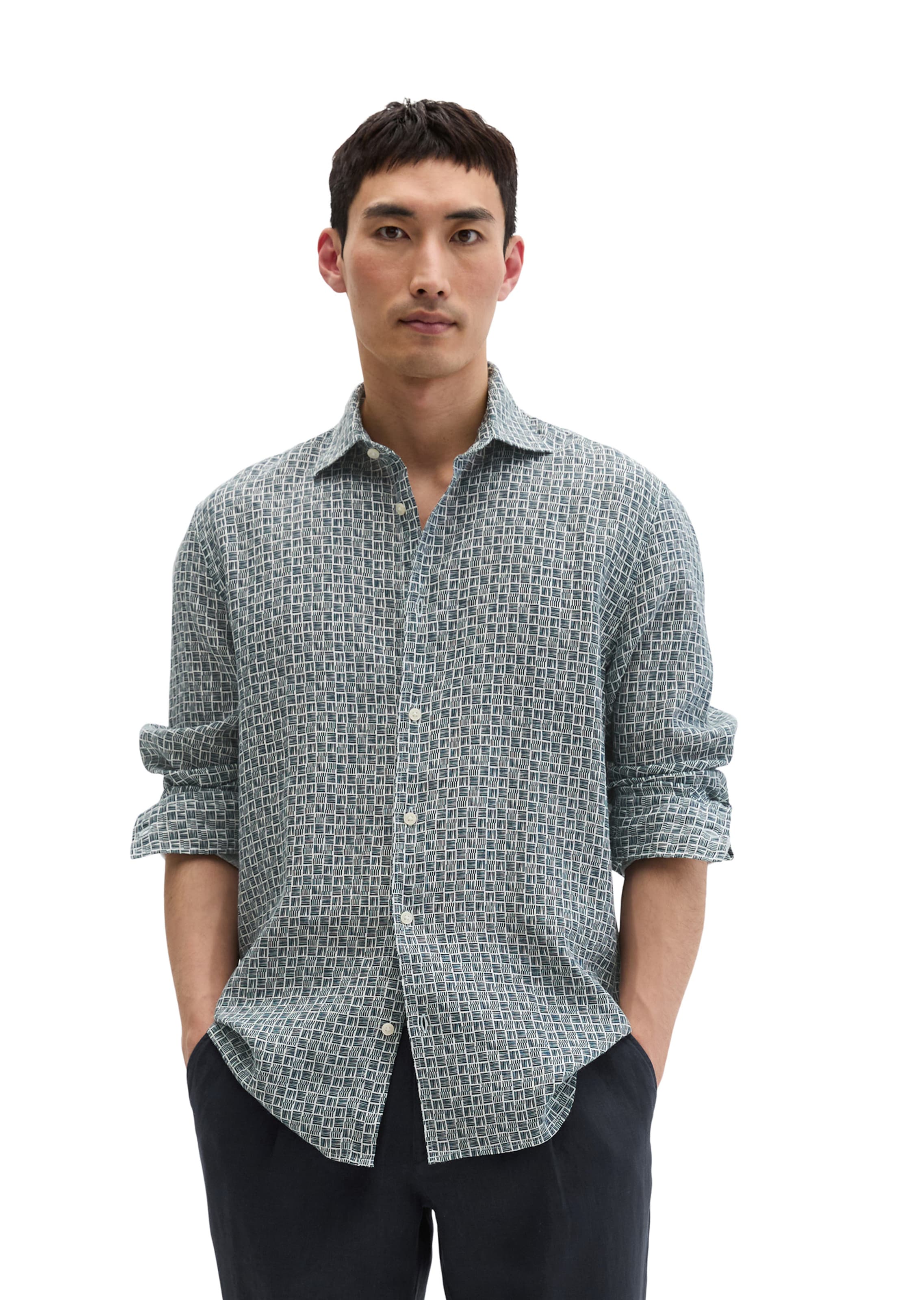 Marc O'Polo Regular fit Button Up Shirt in Blue: front