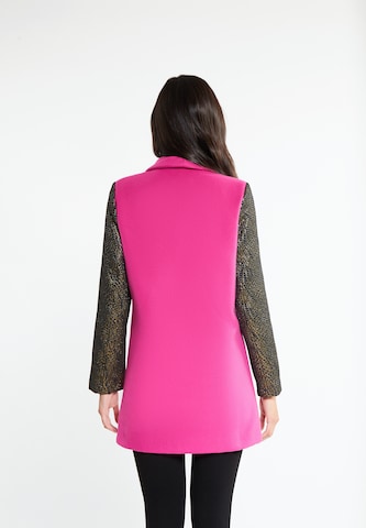 faina - Sobretudo meia-estação em rosa