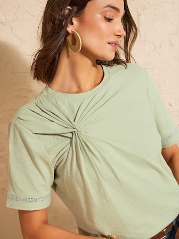 love & roses Тениска в зелено