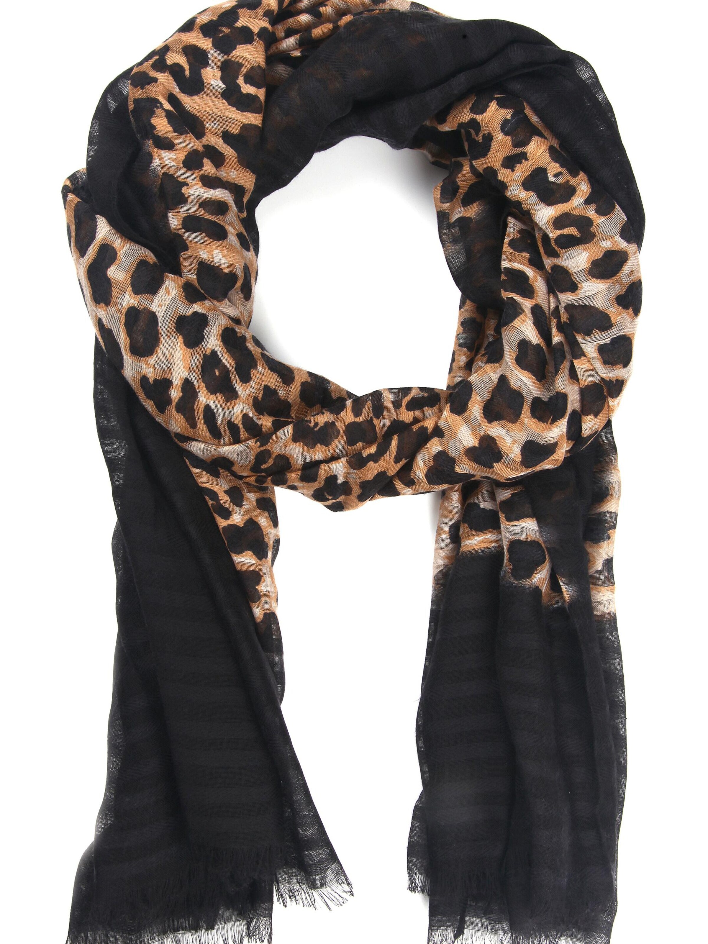 COLLEZIONE ALESSANDRO Scarf 'Aurea' in Brown: front